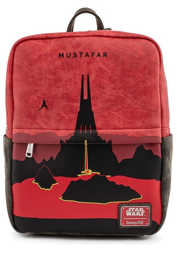 LOUNGEFLY STAR WARS LANDS MUSTAFAR SQUARE MINI BACKPACK