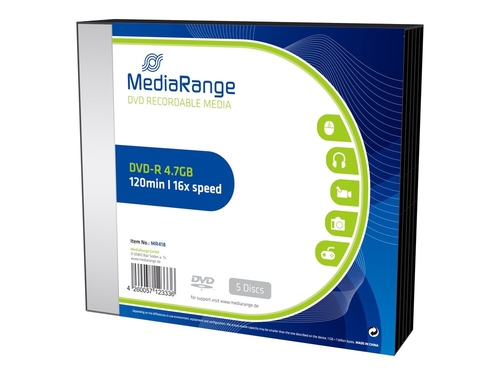 MR418 5 - MEDIARANGE DVD-R 16x4,7 GB