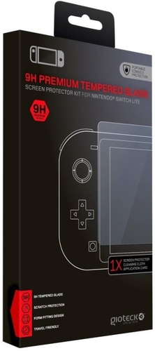GIOTECK TEMPERED GLASS PREMIUM 9H SCREEN PROTECTION KIT FOR NINTENDO SWITCH LITE