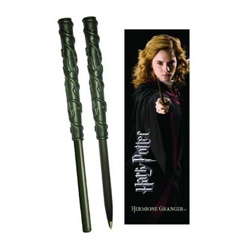 NOBLE COLLECTION Harry Potter Hermione Wand Pen And Bookmark