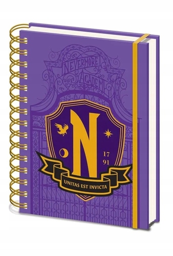 PYRAMID WEDNESDAY (NEVERMORE SHIELD) A5 WIRO NOTEBOOK