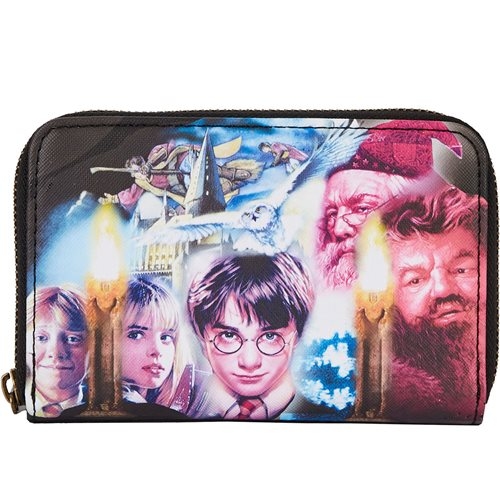 LOUNGEFLY HARRY POTTER SCORCERERS STONE ZIP AROUND WALLET