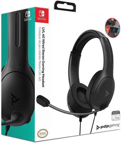 PDP NINTENDO SWITCH WIRED HEADSET LVL40 BLACK