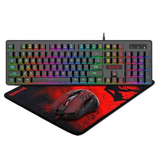 SET - REDRAGON COMBO S107 (3in1) KEYBOARD, MOUSE AND MOUSE PAD
