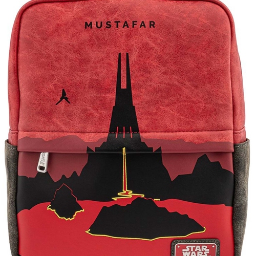 LOUNGEFLY STAR WARS LANDS MUSTAFAR SQUARE MINI BACKPACK
