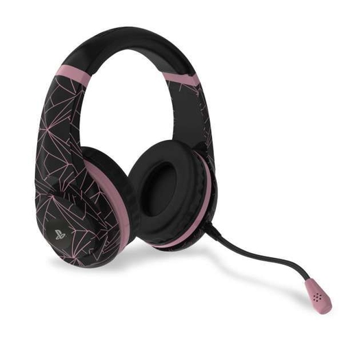 4GAMERS PS4 STEREO GAMING HEADSET PRO4-70 ROSE GOLD EDITION - ABSTRACT BLACK.