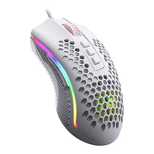 MOUSE - REDRAGON STORM M808W-RGB GAMING MOUSE WHITE