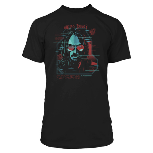 JINX CYBERPUNK 2077 DIGITAL GHOST PREMIUM TEE SMALL BLACK